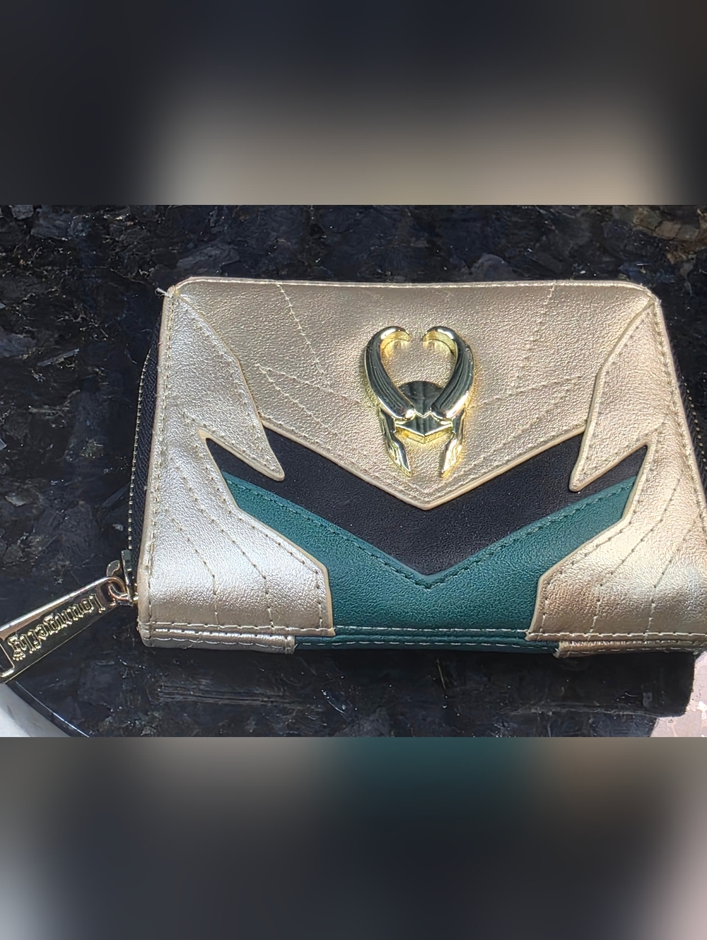 Marvel Loungefly Metallic Loki Cosplay Zip Around Wallet